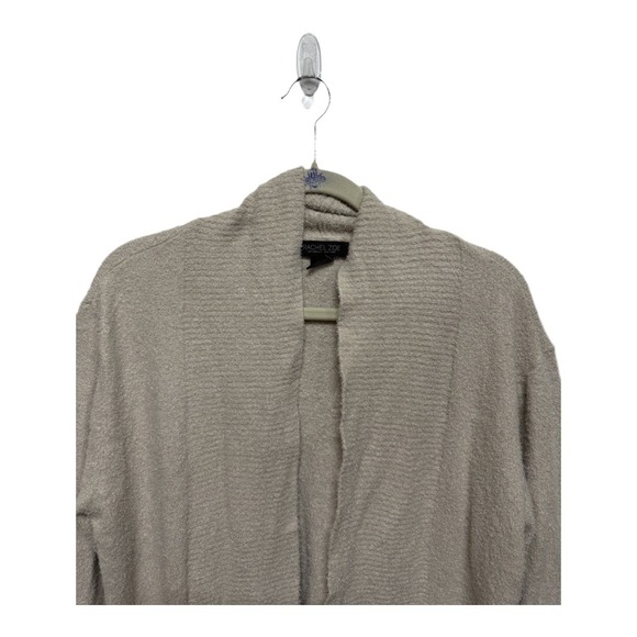 Rachel Zoe Beige Plush Long Sleeve Open Cardigan Size Medium Women's Autumn - Picture 3 of 6